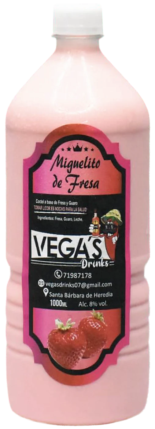 Botella de Miguelito de Fresa de Vega's Drinks